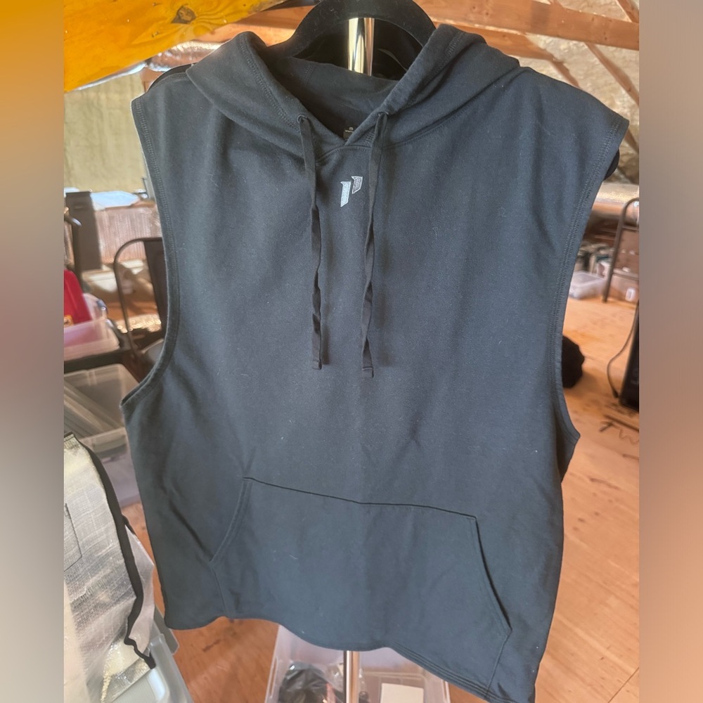 1st Phorm Black Sleeveless Hoodie - Unisex